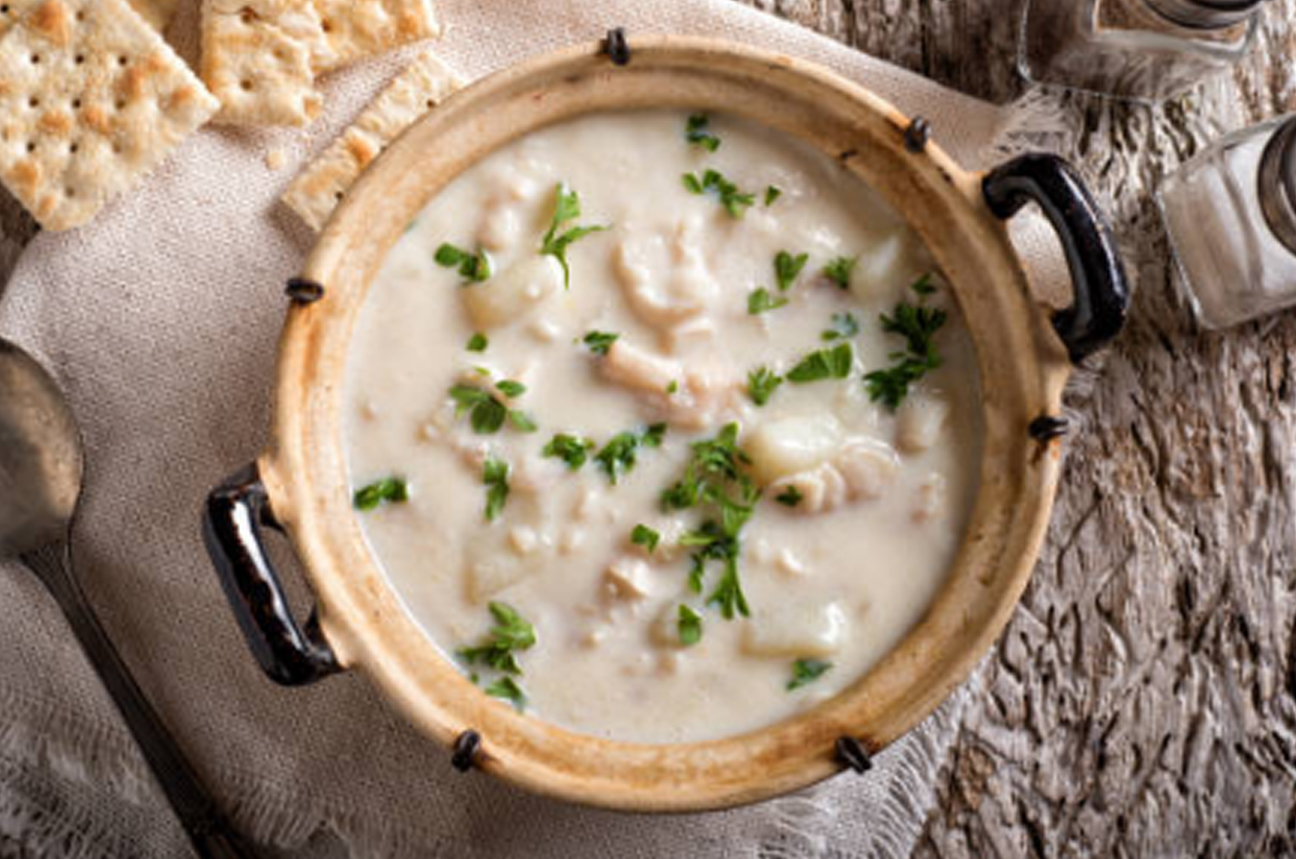 Cod Fish Chowder Blackbush Beach Resort