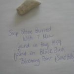 Soap Stone found buried with seven men in the Blackbush sandhill.